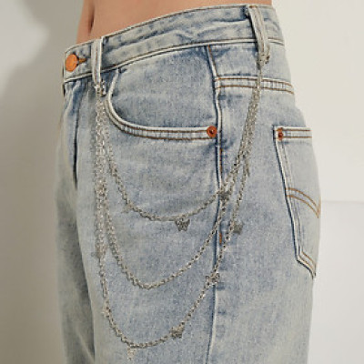 Chain đeo quần xích đeo quần áo thời trang mix 3 tầng cánh bướm cá tính nổi bật giữa đám đông