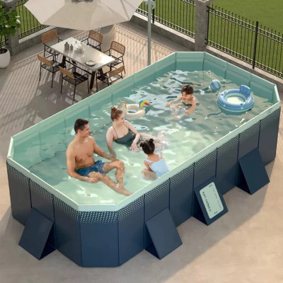 Bể bơi cho cả gia đình gấp gọn, Bể bơi tự động không bơm, Chất Liệu Cao Cấp an toàn - Tiết kiệm diện tích