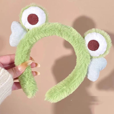 Bờm cài tóc ếch xanh, dùng cài tóc tẩy trang, rửa mặt siêu đáng yêu