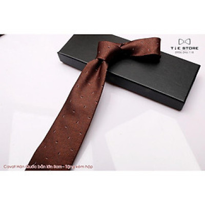 Cavat nam Hàn Quốc cao cấp bản lớn 8cm - Tặng kèm hộp Full box