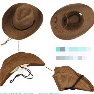 Nón cao bồi nam Mũ cao bồi nữ đi biển rộng vành chống nắng UV  thoáng mát gấp gọn Panama thời trang Korea dona22032001