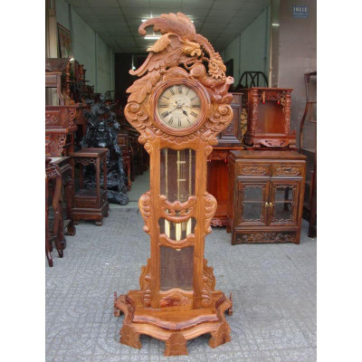 Đồng hồ cây Anh hùng gỗ hương đá