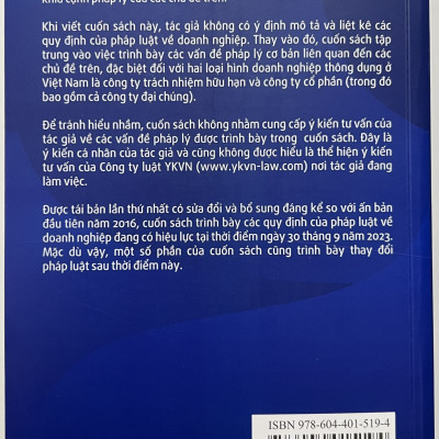 Sách - Pháp Luật Về Doanh Nghiệp Các Vấn Đề Pháp Lý Cơ Bản