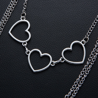 Xích đeo quần thời trang 3 trái tim unisex nam nữ độc đáo