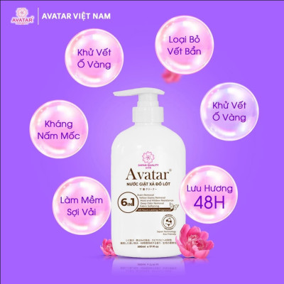 Nước Giặt Xả Đồ Lót Avatar Chuyên dụng 6 In 1 Lưu Hương 48h 500ML ( 2 Mùi Hương ) 