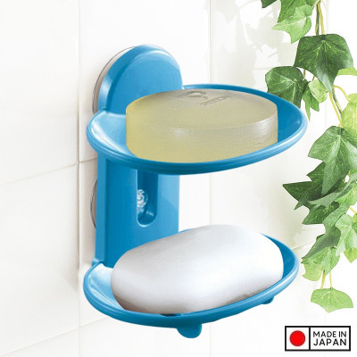 Khay đựng xà bông 2 tầng Inomata màu trắng - Nội địa Nhật Bản