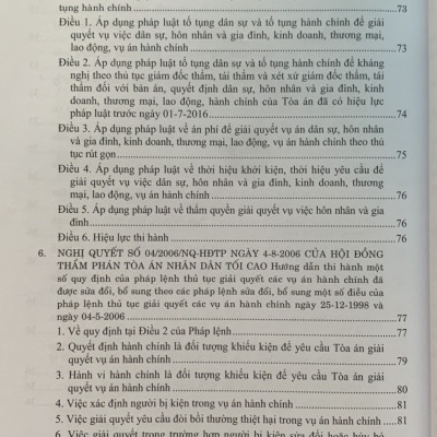 Hệ Thống Các Nghị Quyết Của Hội Đồng Thẩm Phán Tòa Án Nhân Dân Tối Cao Về Hành Chính, Kinh Tế, Thương Mại Và Hôn Nhân Gia Đình Từ Năm 2000 Đến 2023 