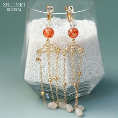 Bộ trâm cài tóc quý phi hồng ba món kèm bông tai 4-2021 Giangpkc sp220705