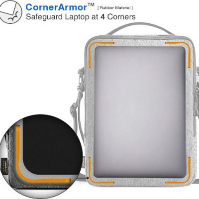 TÚI ĐEO CHÉO TOMTOC (USA) URBAN SHOULDER BAGS FOR ULTRABOOK 13″ GRAY