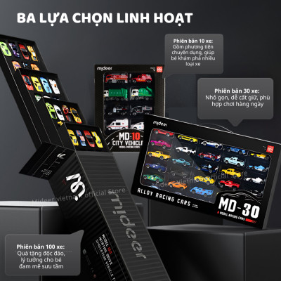 Đồ chơi xe ô tô mô hình cao cấp cho bé trai Mideer Mini Alloy Racing Cars