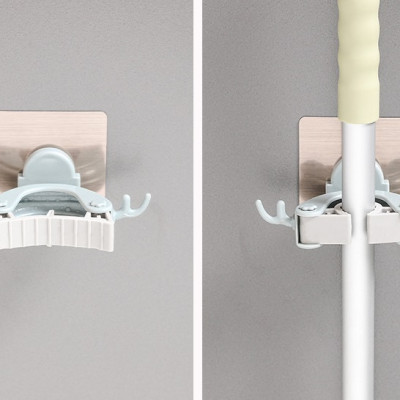 Bộ 2 Móc Dán Tường Đa Năng Treo Cây Lau Nhà, Chổi, Đồ Dùng Phòng Tắm MDTCLN001