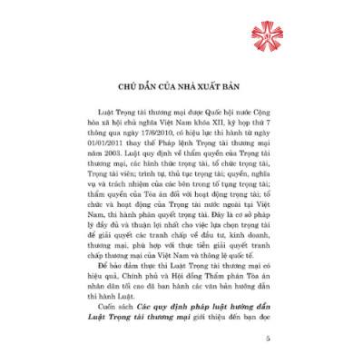 Các quy định pháp luật hướng dẫn Luật Trọng tài thương mại (bản in 2024)