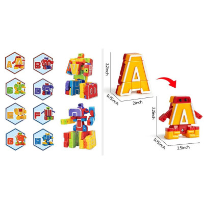 Đồ Chơi Lắp Ráp Biến Hình Robot Chữ Cái D - Cresta DK81230