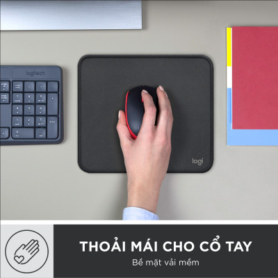 Miếng lót chuột Logitech Studio Series - Đế cao su chống trượt, lướt dễ dàng, bề mặt chống đổ tràn, bền bỉ, nhỏ gọn, hiện đại - Hàng Chính Hãng