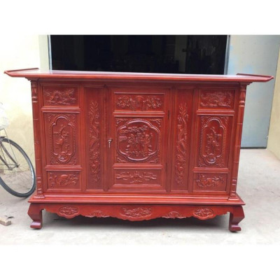 Tủ Thờ Tam Đa Gỗ Mít Rừng