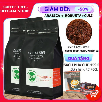 Cà Phê Nguyên Chất - Bột - Truyền Thống Số 3 - Buôn Mê Thuột - 1Kg - Hương Thơm Vừa, Vị Đắng Đậm, Hậu Vị Ngọt