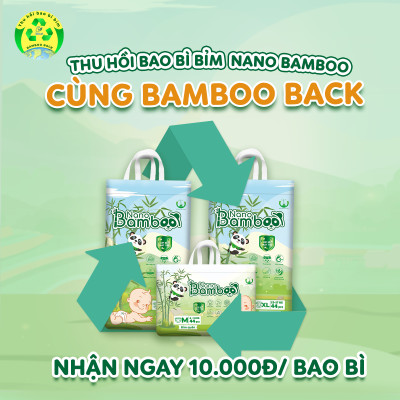 COMBO 6 Bịch tã/bỉm Quần Nano Bamboo sợi tre M/L/XL/XXL/XXXL (264 miếng+18) tiết kiệm 300k kèm quà tặng