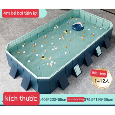 Bể bơi cho cả gia đình gấp gọn, Bể bơi tự động không bơm, Chất Liệu Cao Cấp an toàn - Tiết kiệm diện tích
