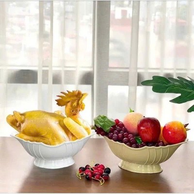 Bát đựng gà cúng  hình thuyền đẹp mắt. Bát đựng gà nguyên con, bát đựng hoa quả gọn gàng , tiện dụng
