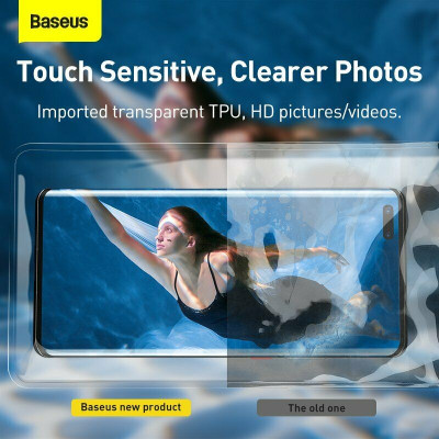 Túi chống nước dùng cho điện thoại Baseus nắp trượt chuẩn IP X8 - Baseus Cylinder Slide-Cover Waterproof Bag ( for under 7.2 inch SmartPhone) - Hàng chính hãng