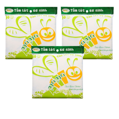  Combo 3 bịch tấm lót xu sơ sinh cao cấp Mama cho bé (Bịch 30 miếng)
