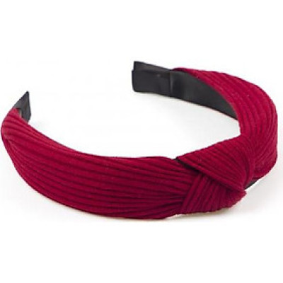 Cài Tóc Turban Gọng Nhựa Vải Thun Màu Đỏ Đô - Mã CT055