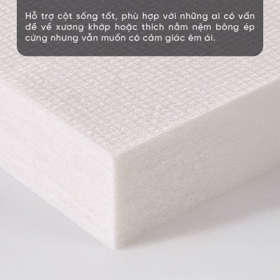 Nệm bông ép Gấp 3  Edena chần gòn , Êm ái -Bảo hành 5 năm.
