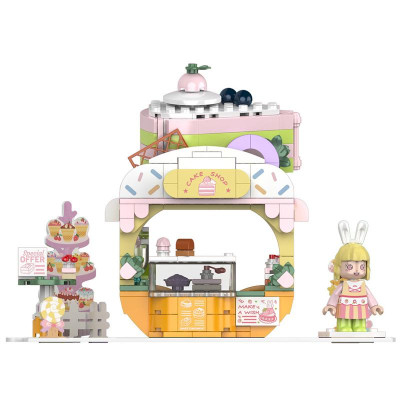 Đồ Chơi Lắp Ráp Mô Hình Cửa Hàng Bánh Sunny Puffy Softness Patisserie- Jaki JK2122 (283 Mảnh Ghép)