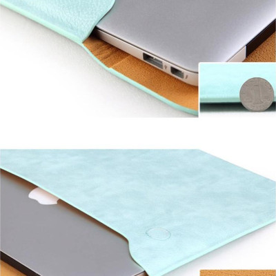 BAO DA, TÚI DA, CẶP DA CHỐNG SỐC CHO MACBOOK, LAPTOP, SURFACE - MÀU XANH MINT