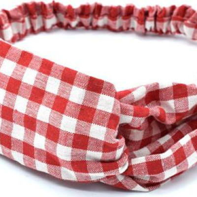 Băng Đo Turban Sọc Caro Vintage