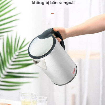 Ấm siêu tốc SATO 17ST12 1.8L - bình đun thông minh tự ngắt an toàn, vỏ inox không gỉ - Miễn phí vận chuyển toàn quốc - Hàng chính hãng
