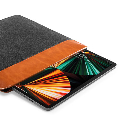 Túi Chống Sốc TOMTOC (USA) Felt Và PU Leather Cho iPad 9.7"-11"/iPad Pro 12.9" - Hàng Chính Hãng