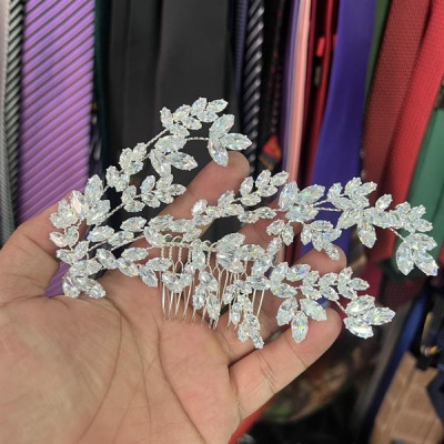 Ốp cài tóc cô dâu châu âu đá zincin có sẵn xược cài mẫu mới t1/2023