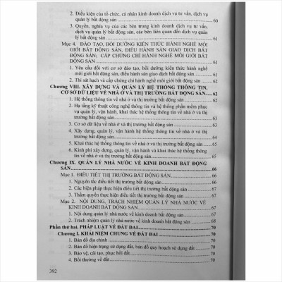 Sách Pháp Luật về Môi Giới, Đầu Tư Kinh Doanh Bất Động Sản, Đất Đai và Nhà Ở - V2461T