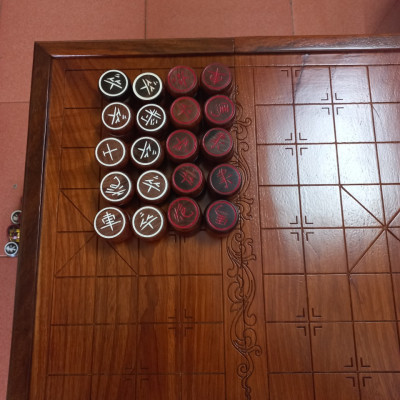 Bộ Bàn cờ tướng và quân cờ tướng gỗ trắc 3,8cm-bàn 48x 50×3cm