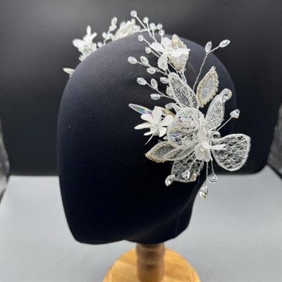 Cài tóc cô dâu lưới đính đá mẫu mới tp HCM t9/2024