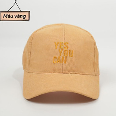 Mũ lưỡi trai ️ Nón kết thêu chữ Yes You Can phong cách Ulzzang form unisex nam nữ N06