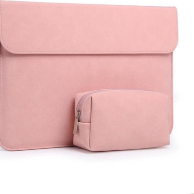 BAO DA, TÚI DA, CẶP DA CHỐNG SỐC CHO MACBOOK, LAPTOP, SURFACE - MÀU HỒNG NEON 