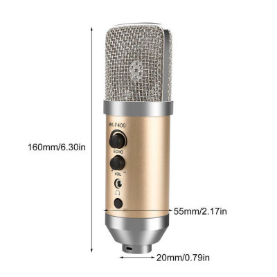 SOAIY Microphone Thu Âm Live Stream MK-F400USB - Kết nối qua cổng USB - Hàng Nhập Khẩu