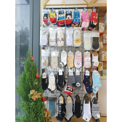 Tất vớ nữ cổ thấp basic cotton Kikiya cao cấp Hàn Quốc W-A-030