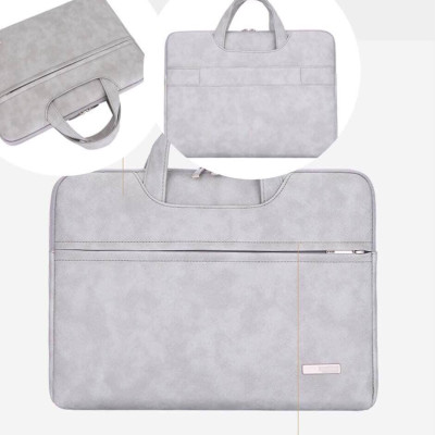 Túi xách da dành cho macbook, laptop, surface chống nước, chống sốc ưu việt - Tặng kèm ví đựng phụ kiện