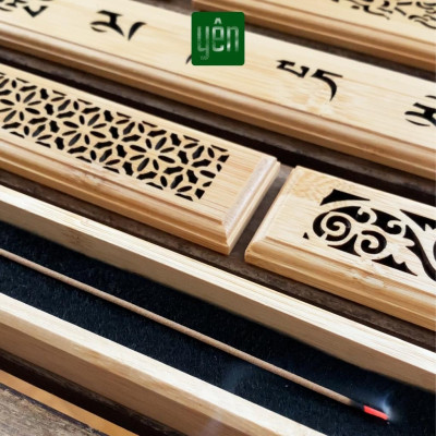 Hộp Đốt Nhang Không Tăm Bằng Tre Nhiều Mẫu Họa Tiết Độc Đáo Yên Thảo Mộc