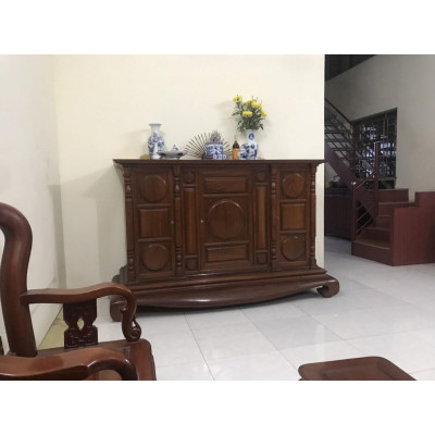 Tủ Thờ Đĩa Trơn Gỗ Gụ