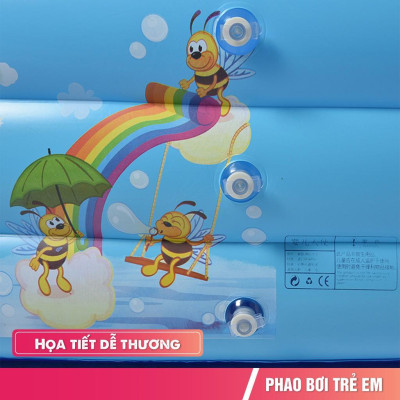 Bể bơi phao cho bé 3 tầng đủ tất cả kích cỡ có đế chống trượt, siêu dày dặn