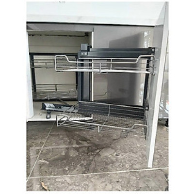 Kệ liên hoàn nan, ray âm giảm chấn Swing Tray with Bars, with Undermount Drawer Slides