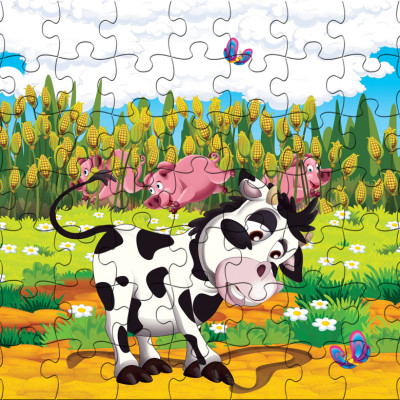 Tranh xếp hình Tia Sáng Bắt bướm ( 63 mảnh)