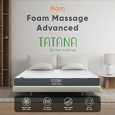 Nệm Foam TATANA Massage Advanced, Cấu Trúc Lượn Sóng Duy Trì Tư Thế Nằm, Nâng Đỡ Cơ Thề Hoàn Hảo - Bảo hành 10 năm.