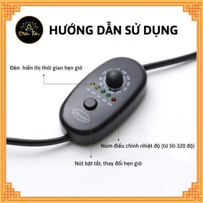 Lư điện xông trầm hương lư xông trầm size to có hẹn giờ có bảo hành dùng để xông trầm, tinh dầu - Diệu Tâm lư điện rồng
