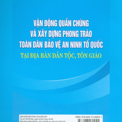 Vận Động Quần Chúng Và Xây Dựng Phong Trào Toàn Dân Bảo Vệ An Ninh Tổ Quốc Tại Địa Bàn Dân Tộc, Tôn Giáo