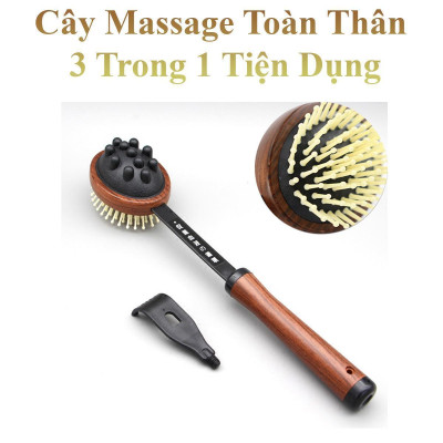 Cây Massage Toàn Thân 3 Trong 1 Gãi Lưng, Massage Đầu Và Đấm Bóp